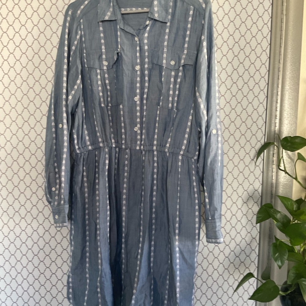 Embroidered Jean Dress